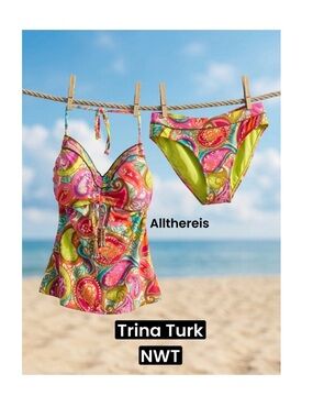 NWT Trina Turk 2 piece swimsuit 8